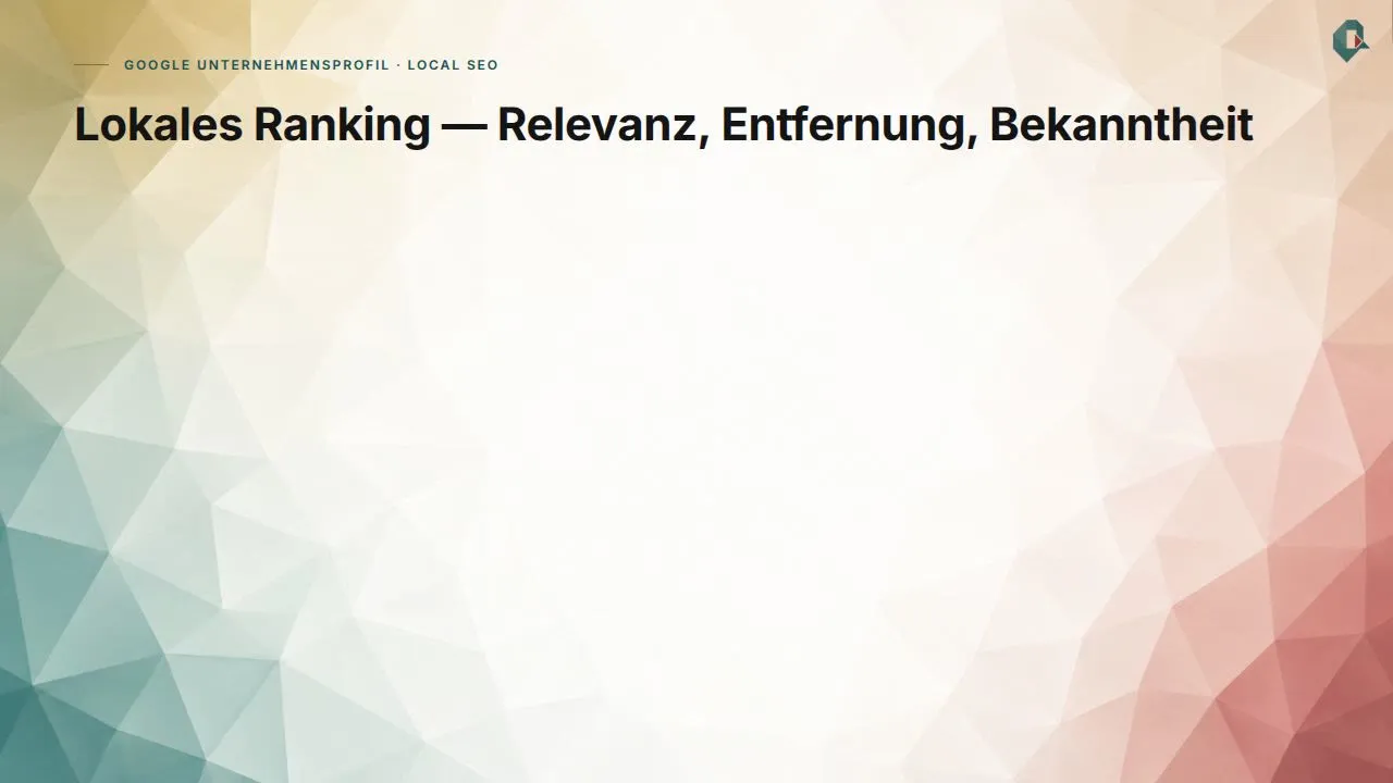 Lokales Ranking: Vollständigkeit, Nähe und echte Bewertungen. Die Kombination entscheidet.